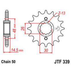 Звездочка передняя JT Sprockets (шаг 530 ) JT JTF339